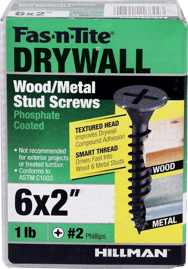 Fas-n-Tite Smart Thread Drywall Screws (#6 x 2) - 1lb Box - Image 2